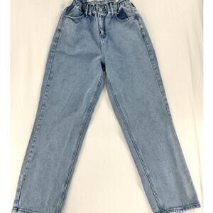 PacSun Women's High Waist Paper Bag Mom Blue Jeans